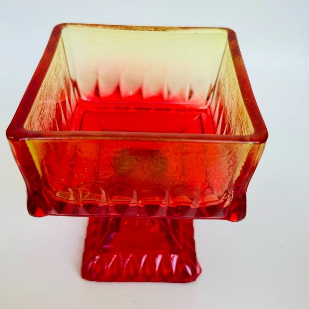 Jeanette Amberina Glass Compote - Picture 11 of 11